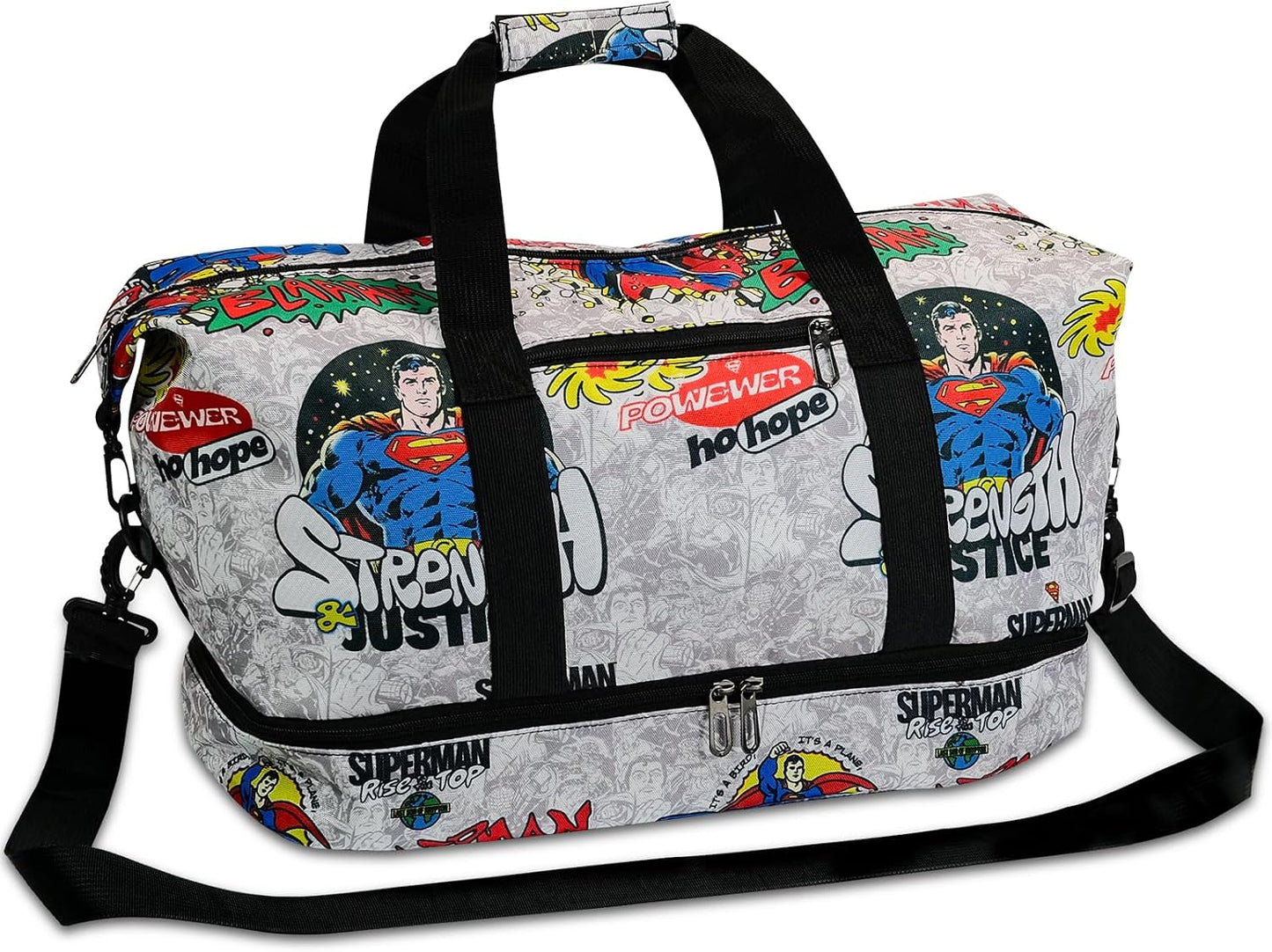 Bolsa viaje pequeña color blanco azul
