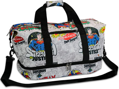Bolsa viaje pequeña color blanco azul