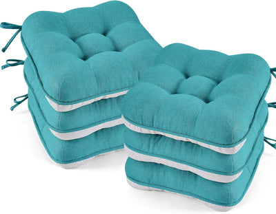 Set 6 Cojines Silla Comedor 3.5pulg Antideslizante con Laços
