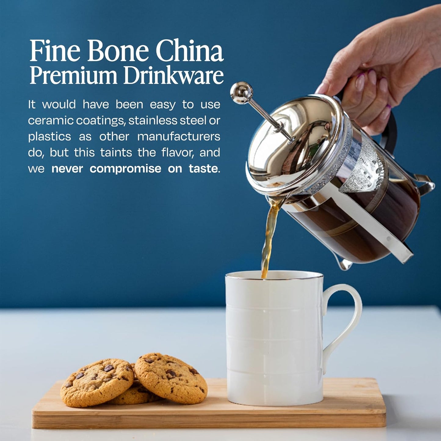 Taza café con calefacción inalámbrica base carga porcelana
