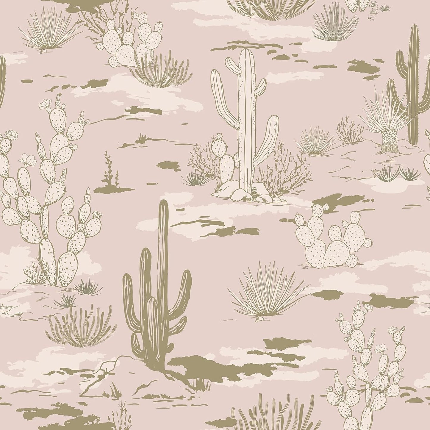 Papel Tapiz Western Toile para Niñas Dormitorio