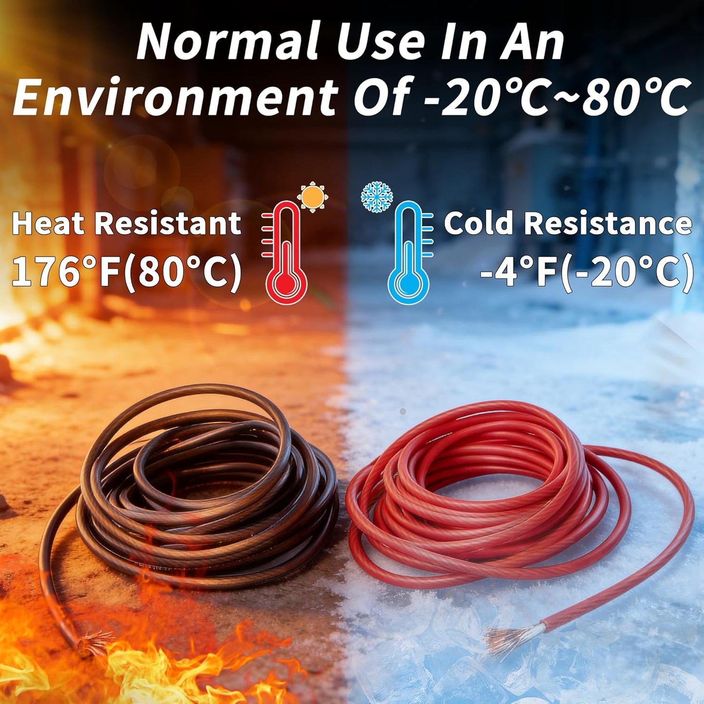 Alambre CCA 10AWG 25ft 2 Pzas Rojo-Negro
