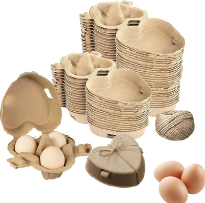 Cajas de cartón en forma de corazón para huevos de Pascua y San Valentín