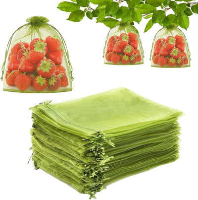 120 Bolsas Malla para Frutas 4x6pulg Jardín