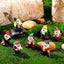 7 Pzas Estatuas Resina Gnomo Decoración Jardín Mesa