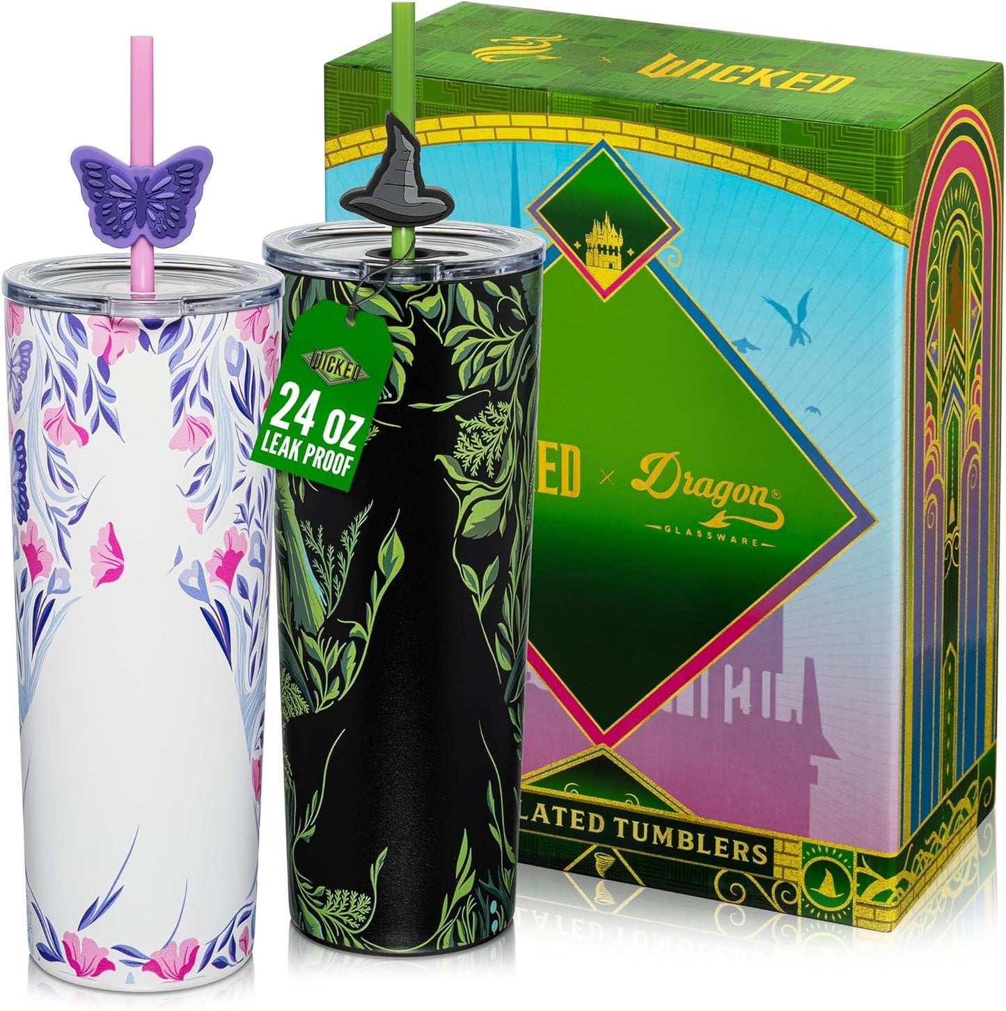 Paquete 2 Vaso Acero Inox 24oz Con Licencia Wicked