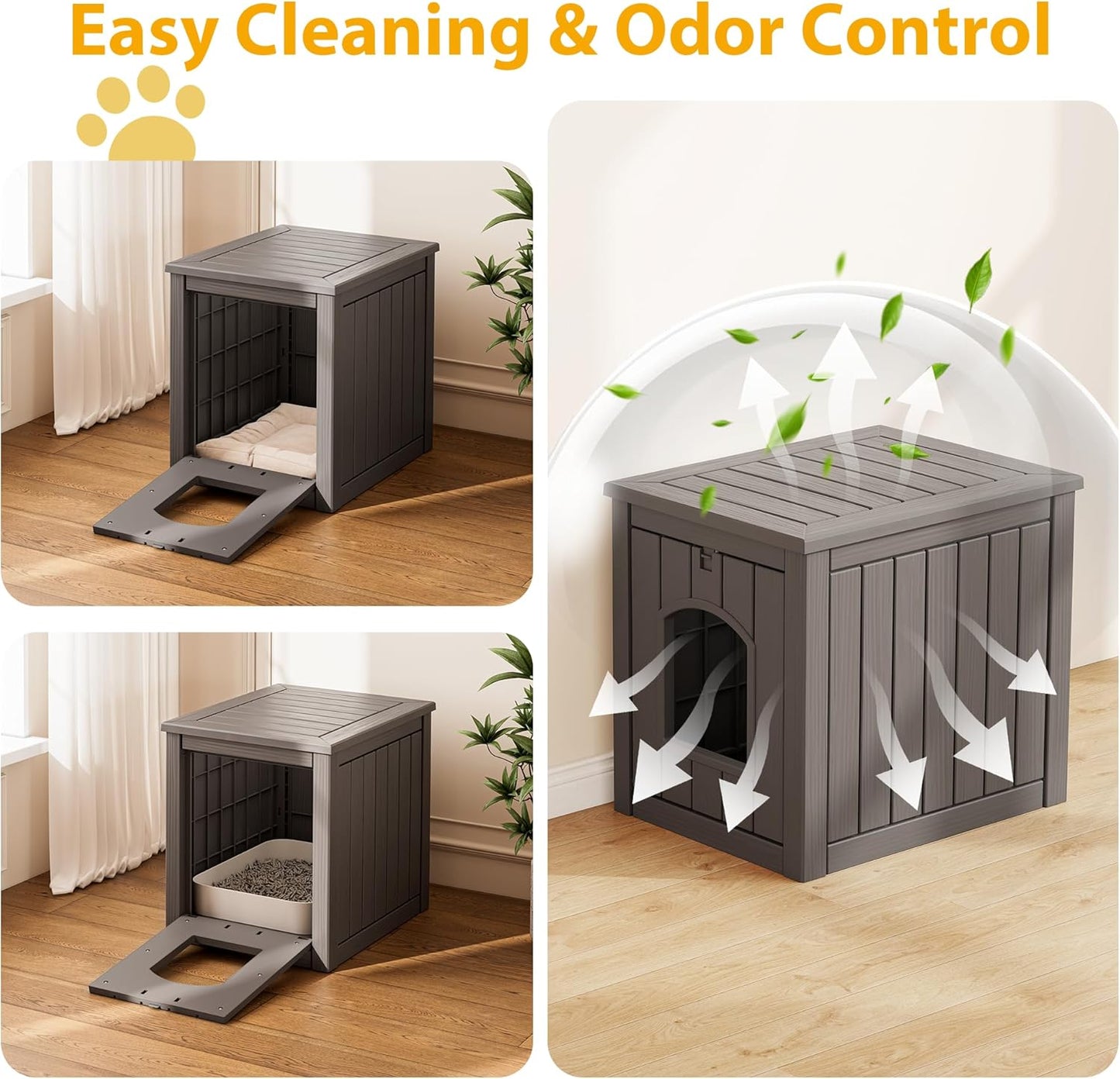 Caja arena gatos multifuncional resistente al aire libre