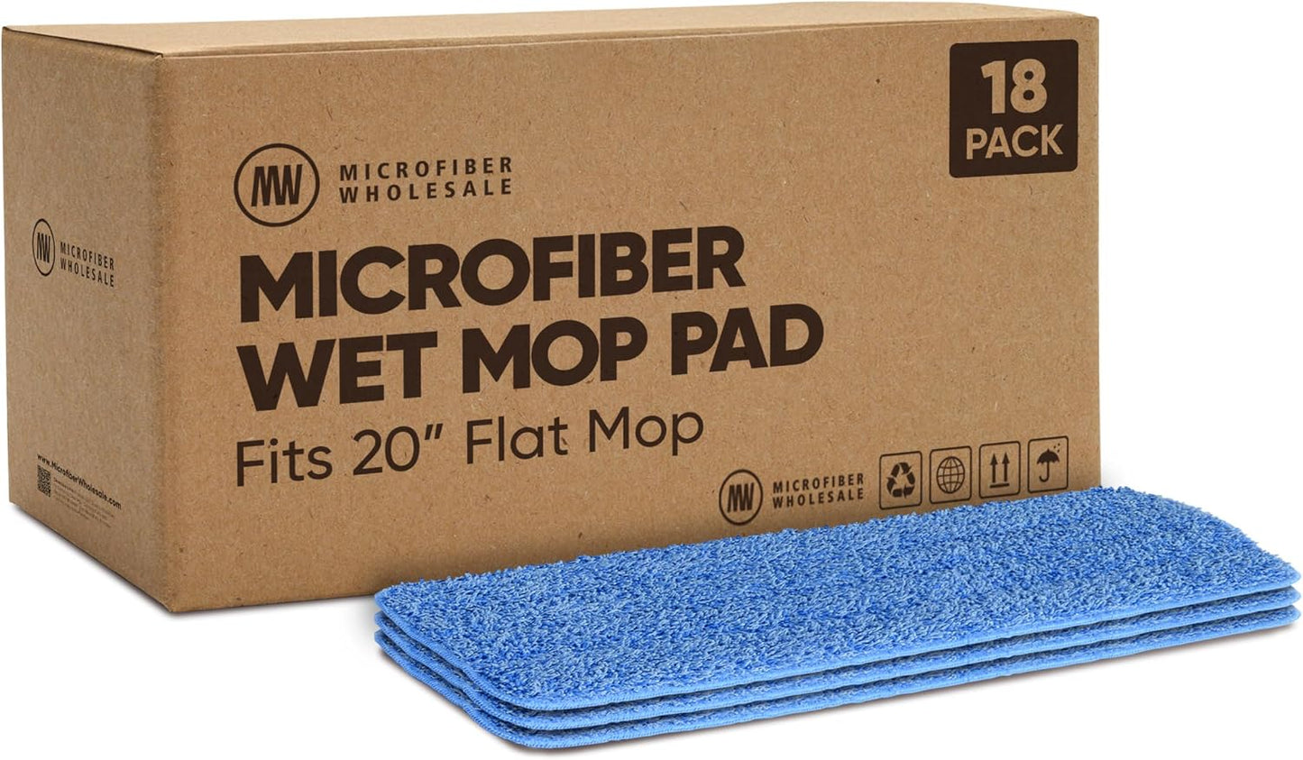 Almohadillas microfibra 20pulg reutilizables para trapeador húmedo