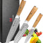 Set 3 Cuchillos Chef Acero Inox Alto Carbono Mango Olivo