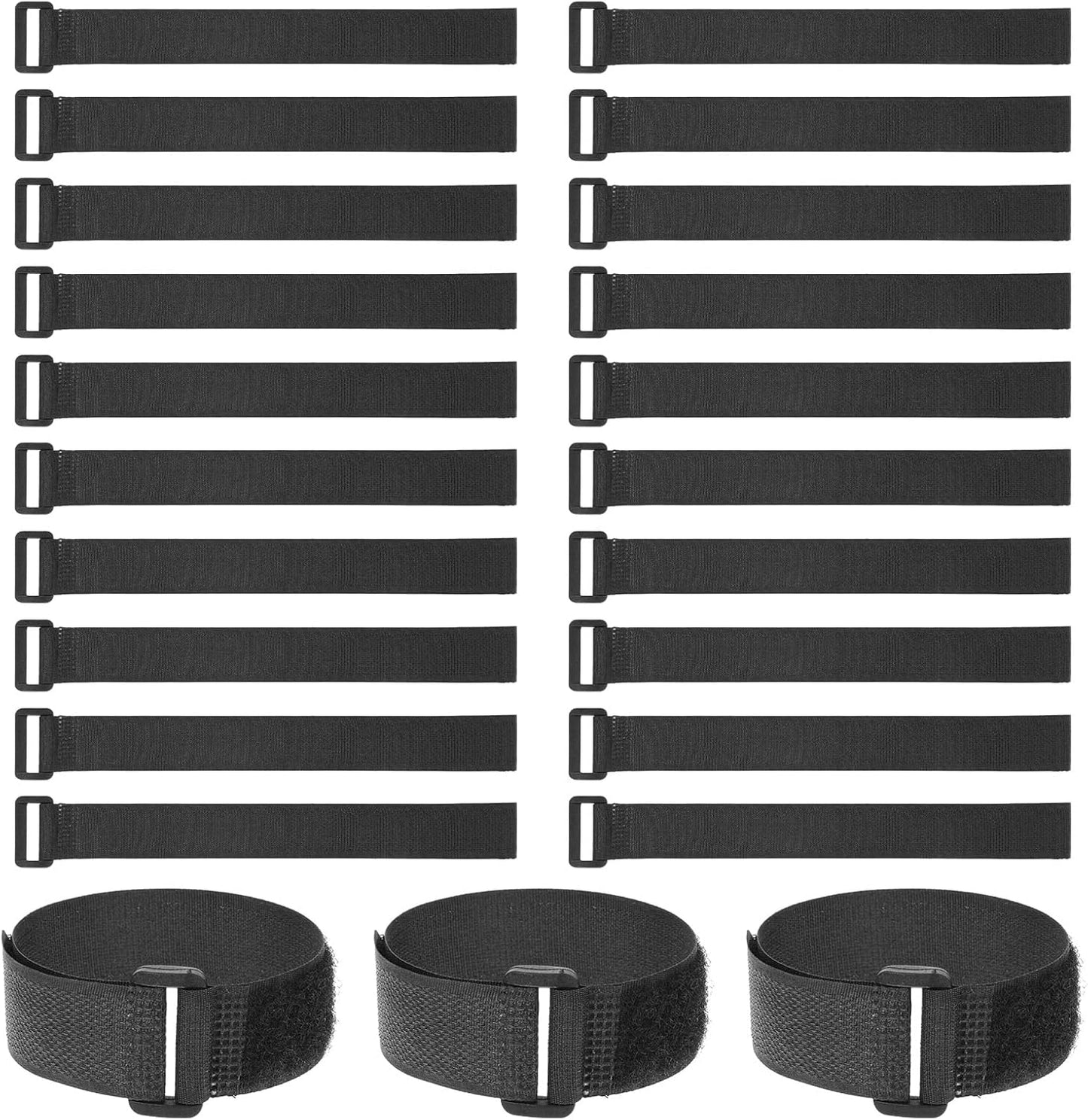 20 Bridas Reutilizables para Cables Ajustables 12pulg