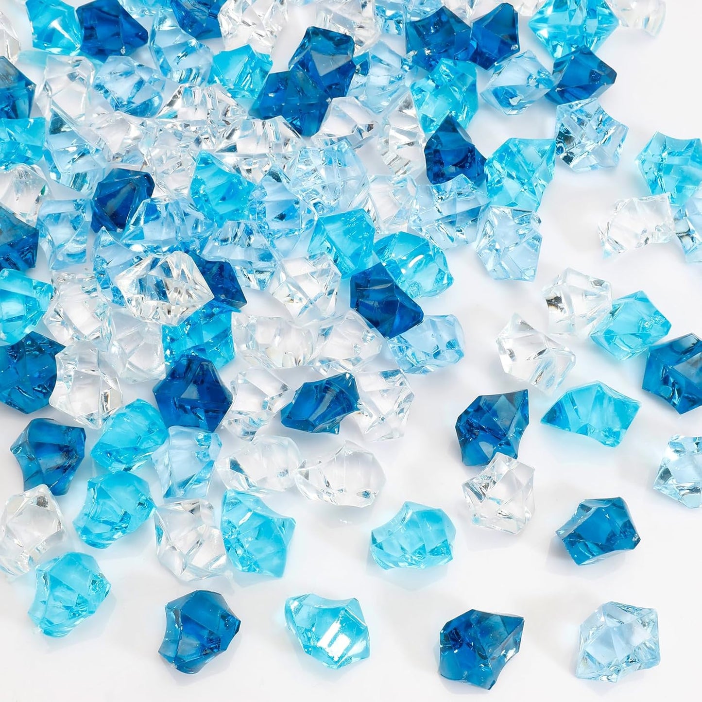 160 Cubos Hielo Plástico para Pecera Mesa Centros Bodas