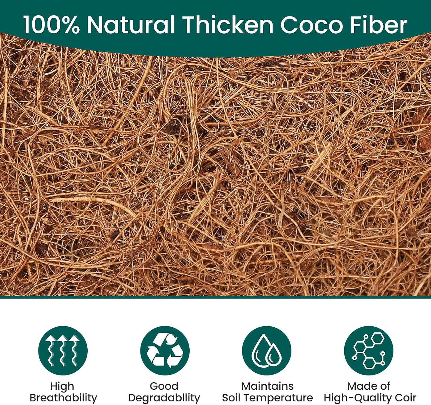 2 Cestas colgantes 30pulg forro coco para plantas