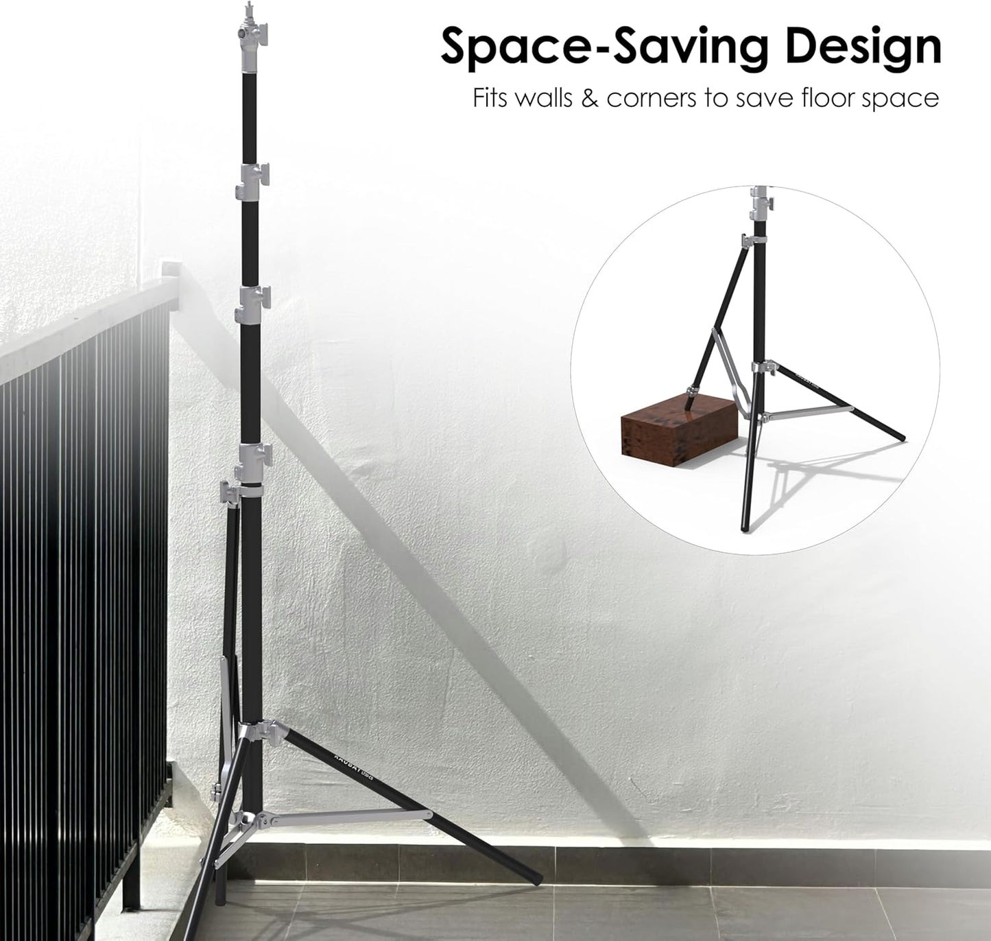 Soporte luz 10ft esquinero con cojín aire