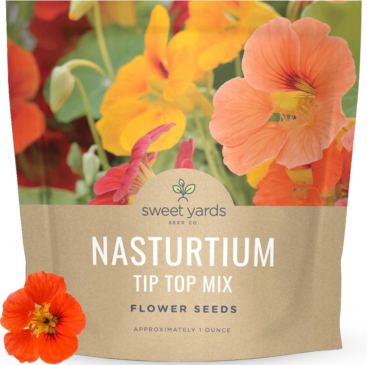 Paquete 200 semillas Nasturtium Tip Top Mix
