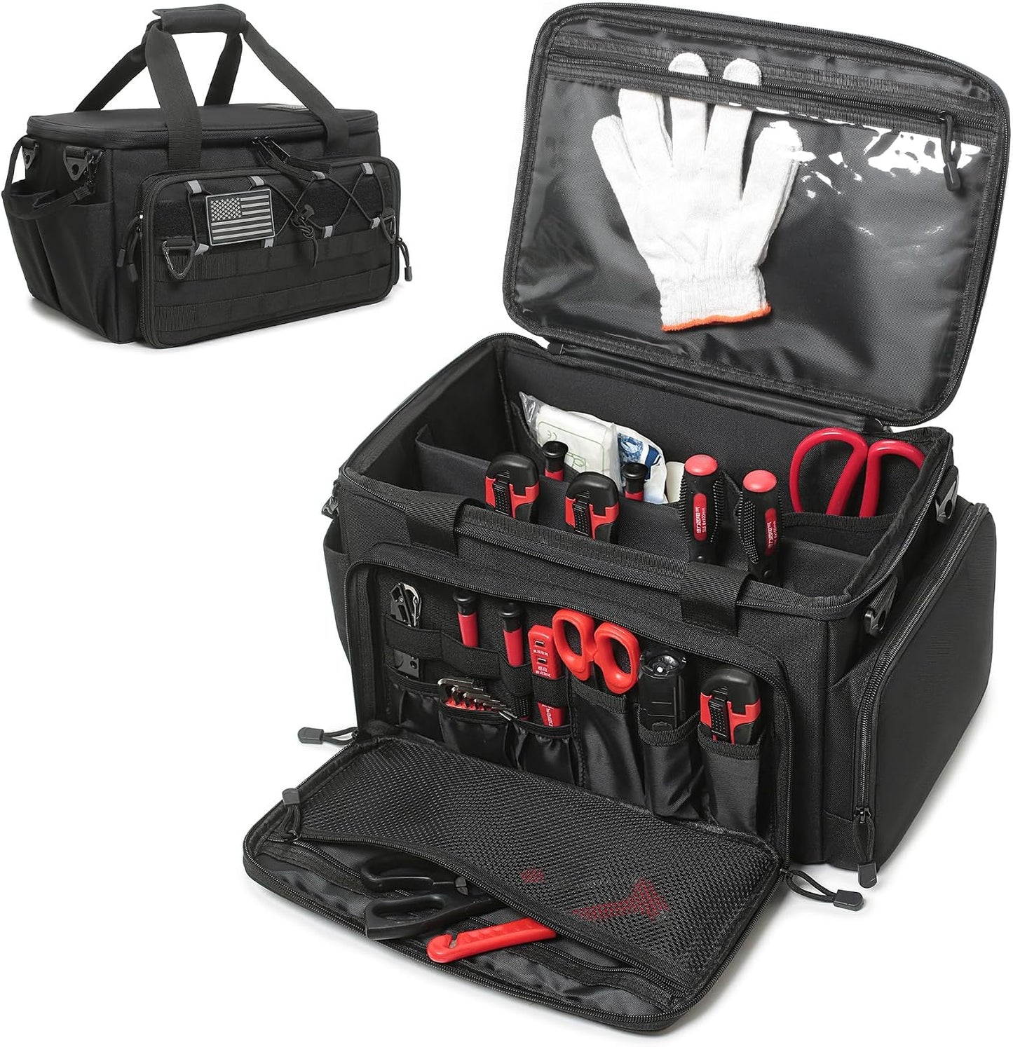 Bolsa herramientas 15pulg multiusos con correa hombro