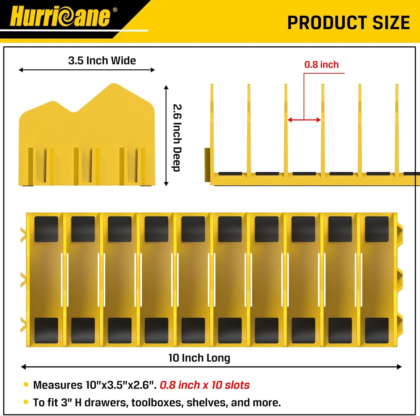 Estante alicates 10 ranuras base antideslizante extensible