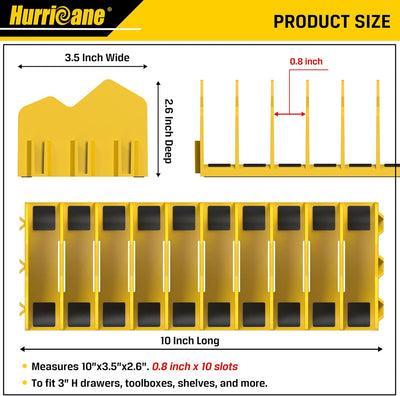 Estante alicates 10 ranuras base antideslizante extensible