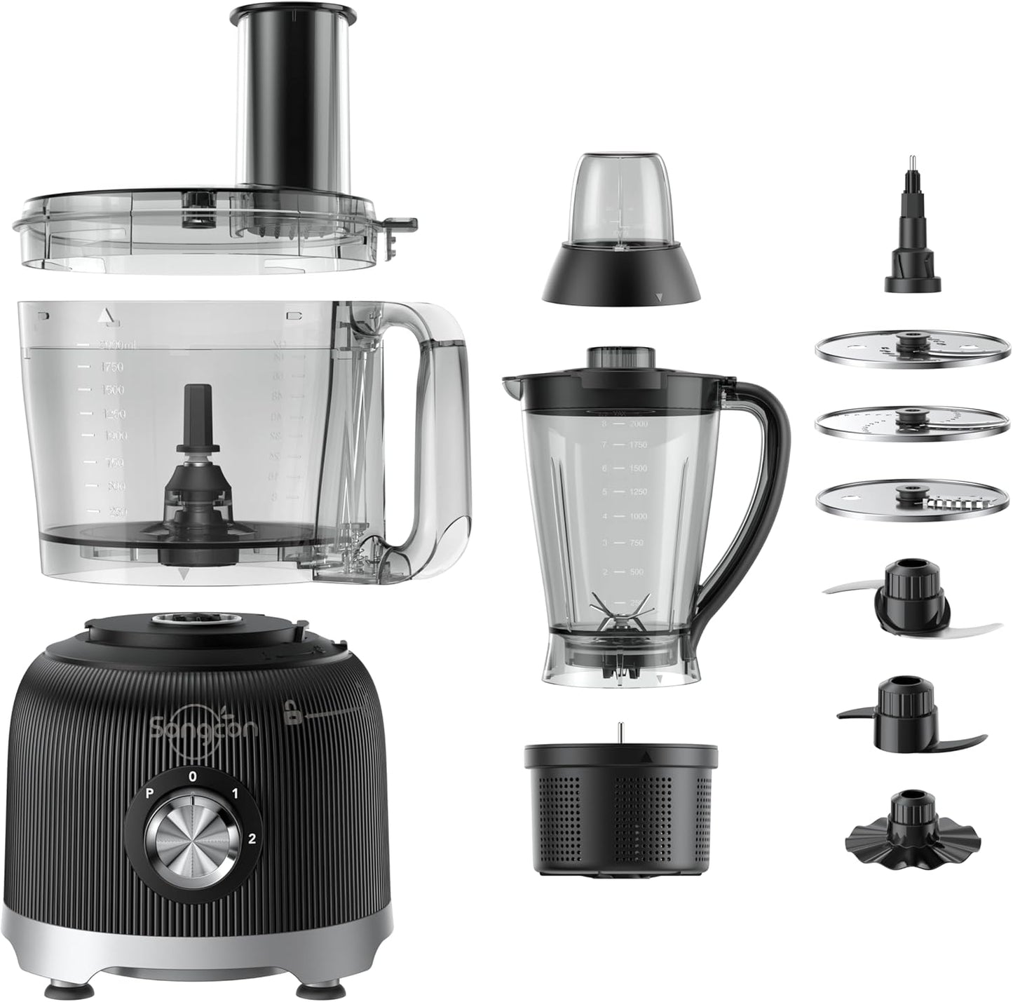 Batidora 1000W y procesador 600W combo cocina