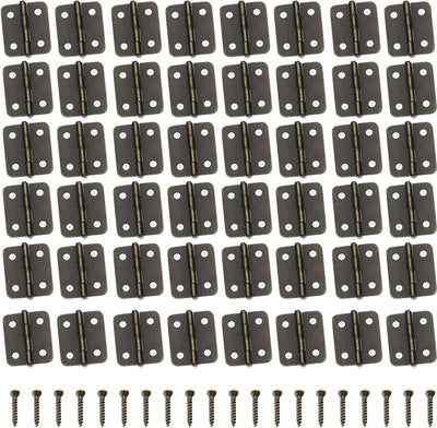 48 Bisagras Metal Bronce Antiguo 0.7pulg Joyero Cajones