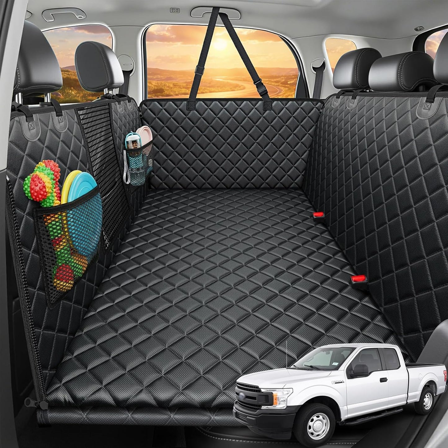 Extensor asiento trasero perro 550lb funda dura hamaca impermeable