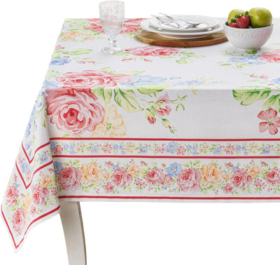 Mantel rectangular Maison d' Hermine 100% algodón 70 x 140 pulgadas reutilizable decorativo floral