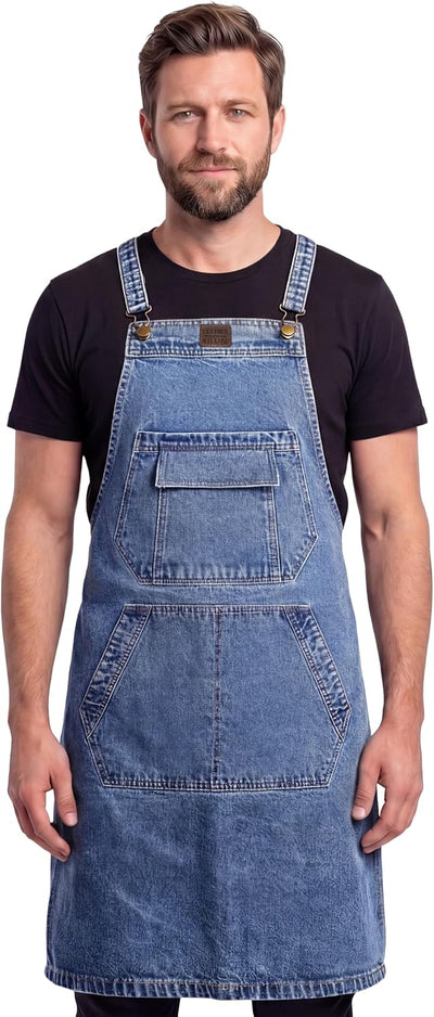 Delantal Chef Ajustable con Bolsillo Grande Tallas M-XXL