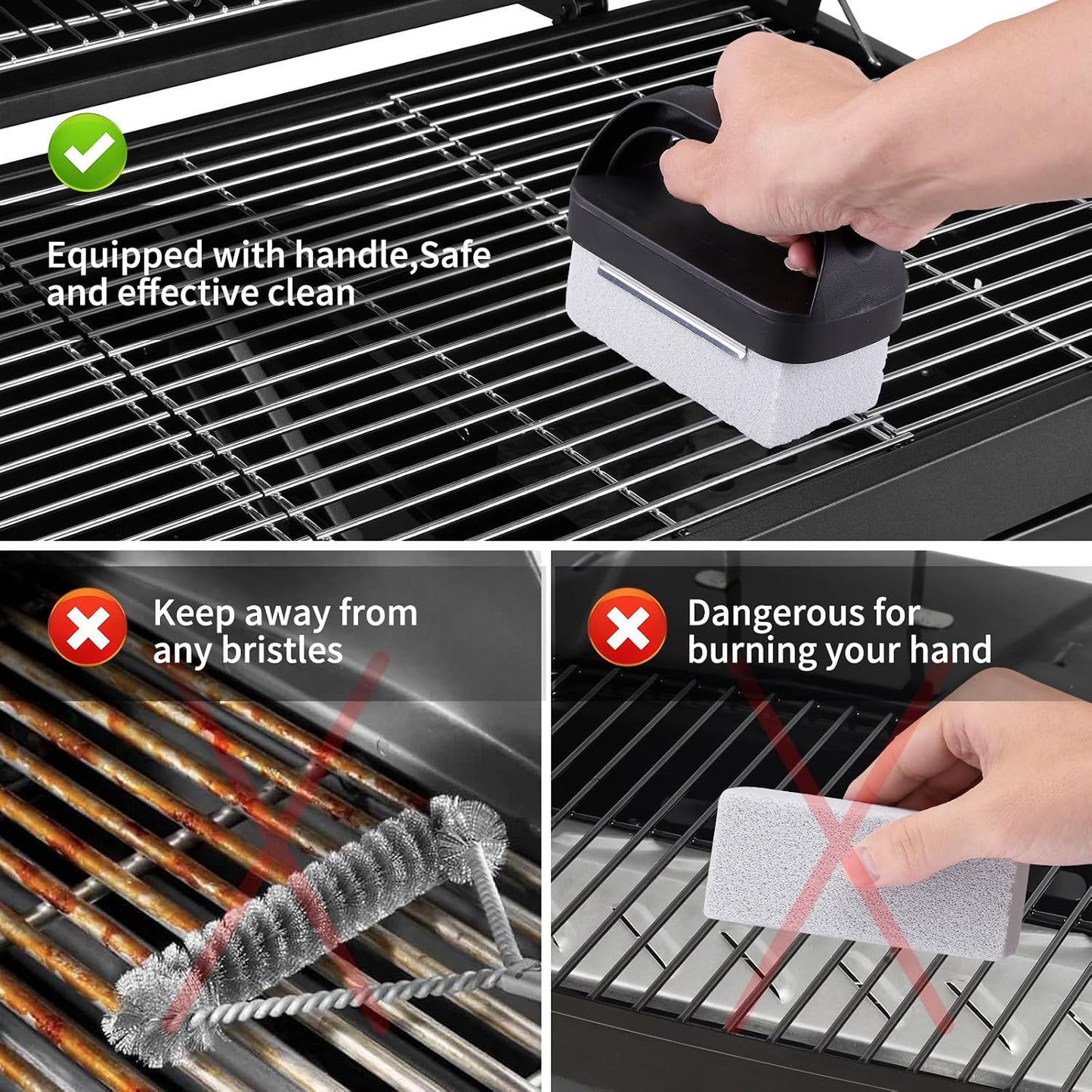 Kit limpieza plancha Blackstone 12 pzas cepillos raspador piedra
