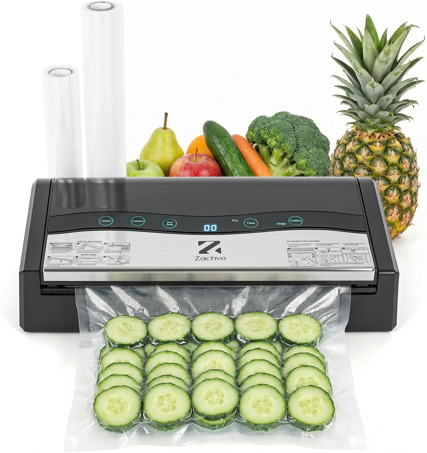 Máquina selladora al vacío 90kPa automática con modo seco y húmedo
