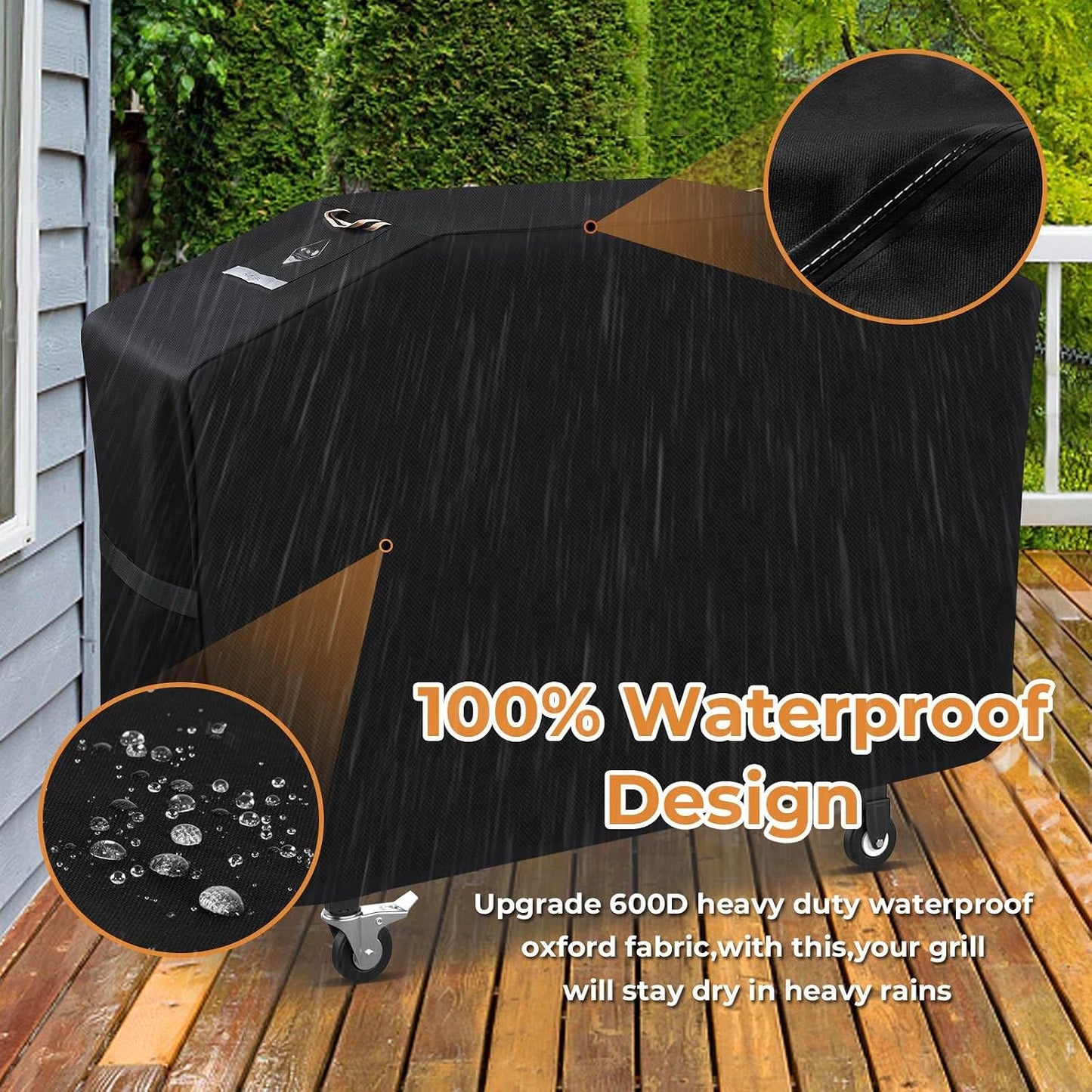 Cubierta parrilla Blackstone 28pulg impermeable resistente viento