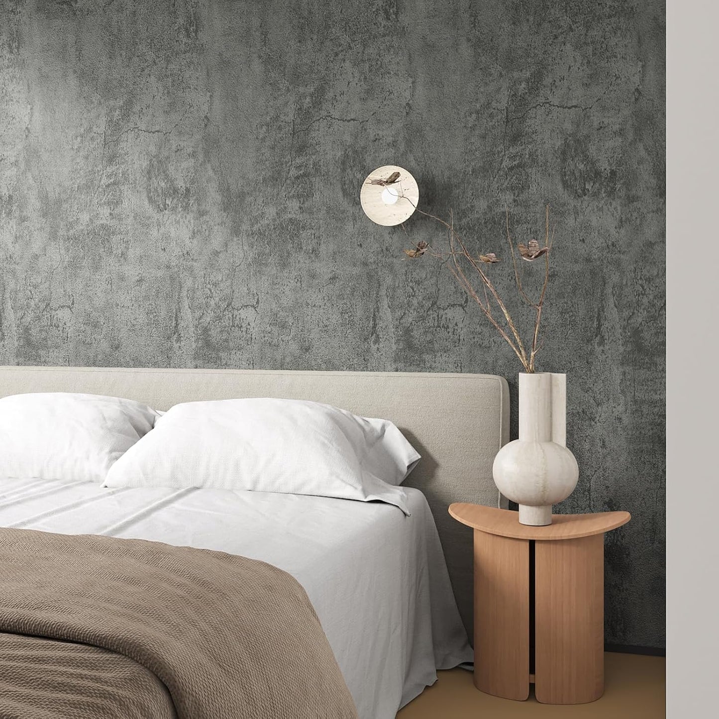 Papel Tapiz Hormigón Gris Desgastado Autoadhesivo 15.7x118pulg