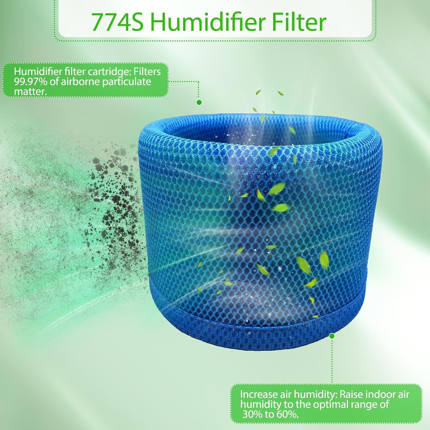 Set 2 Filtros Repuesto Humidificador DREO Resina 3D