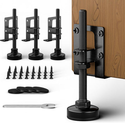 Pies niveladores en L ajustables 3.5pulg set 4 resistente 330lb