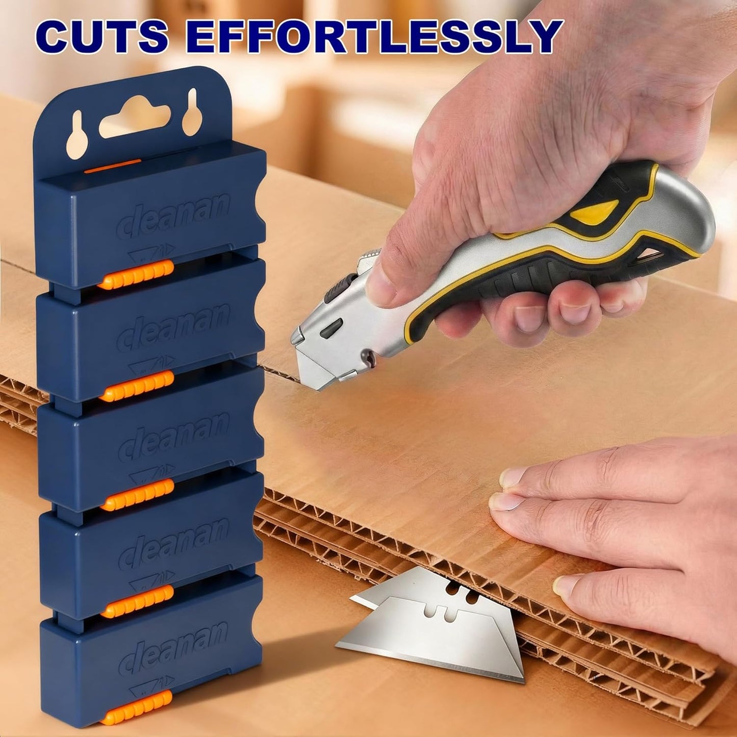 Set 100 cuchillas utilitarias con dispensador