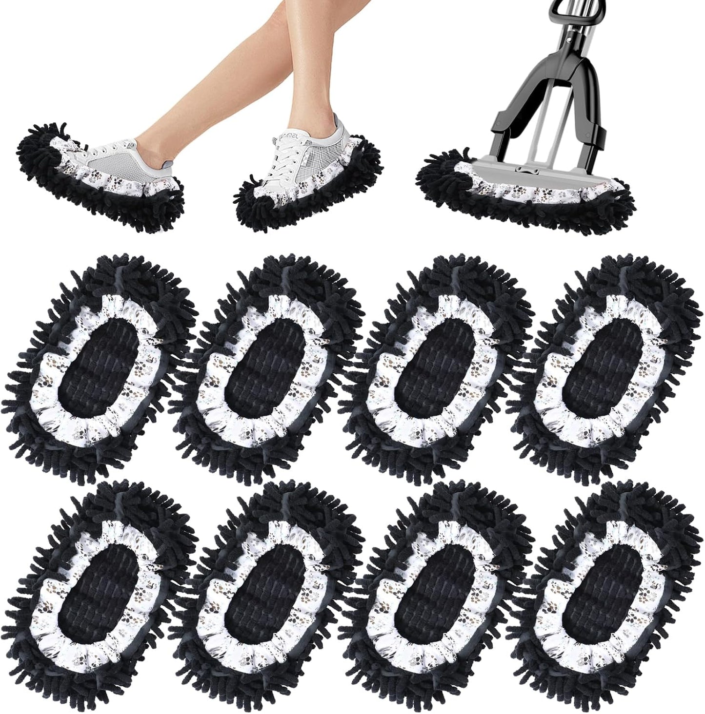 8 Pzas Pantuflas Microfibra Lavables para Casa Oficina