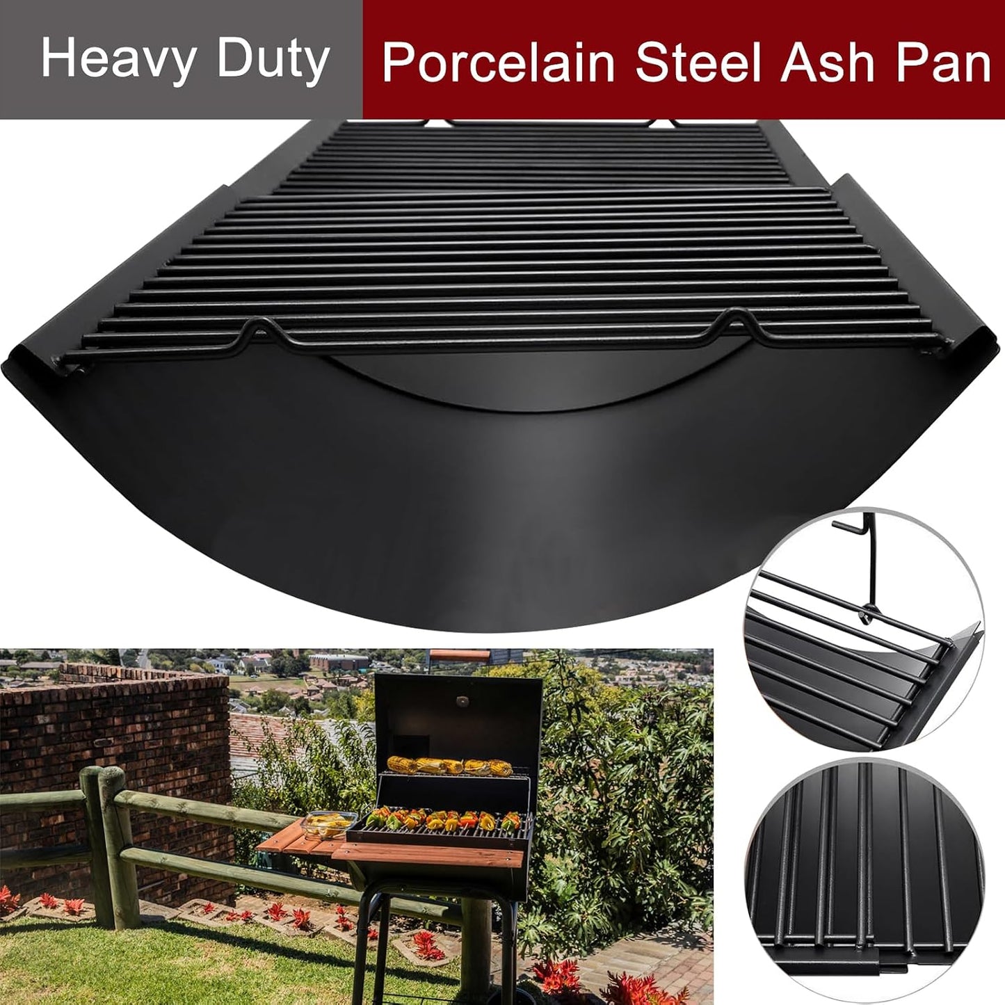 Bandeja goteo ajustable 15.5-26pulg para ChargrillerE1224