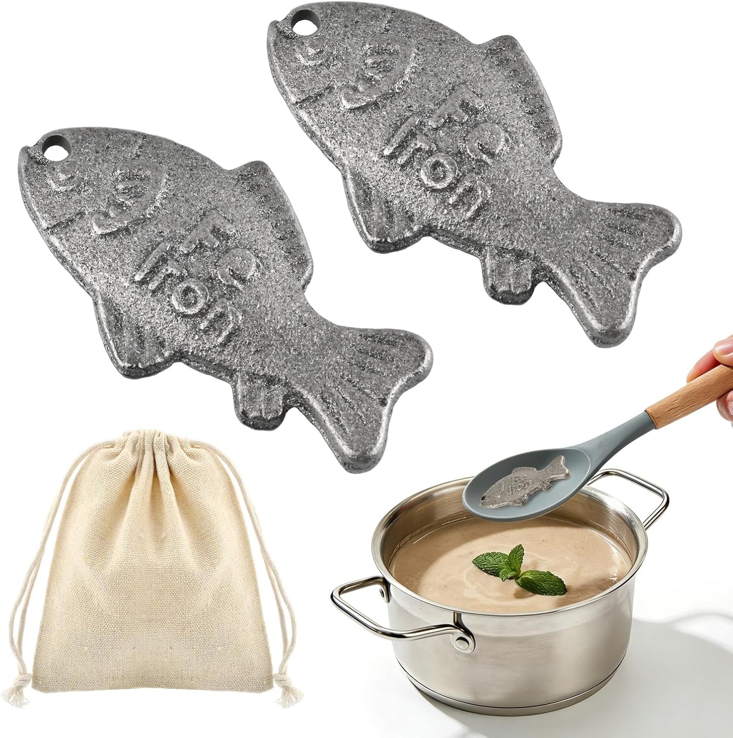 2 piezas pescado de hierro natural para veganos y atletas
