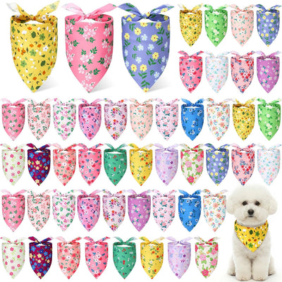 50 Bandanas Florales para Perros Tallas S M L Primavera