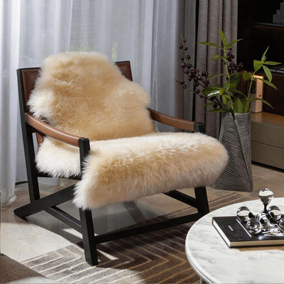 Alfombra piel de oveja suave 2x3.2ft para sala dormitorio