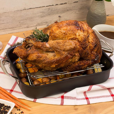 Estante ajustable para asar pavo y costillas en forma de V