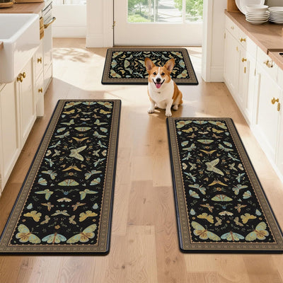 Set 3 Alfombras Cocina Antideslizantes Lavables Impermeables PVC