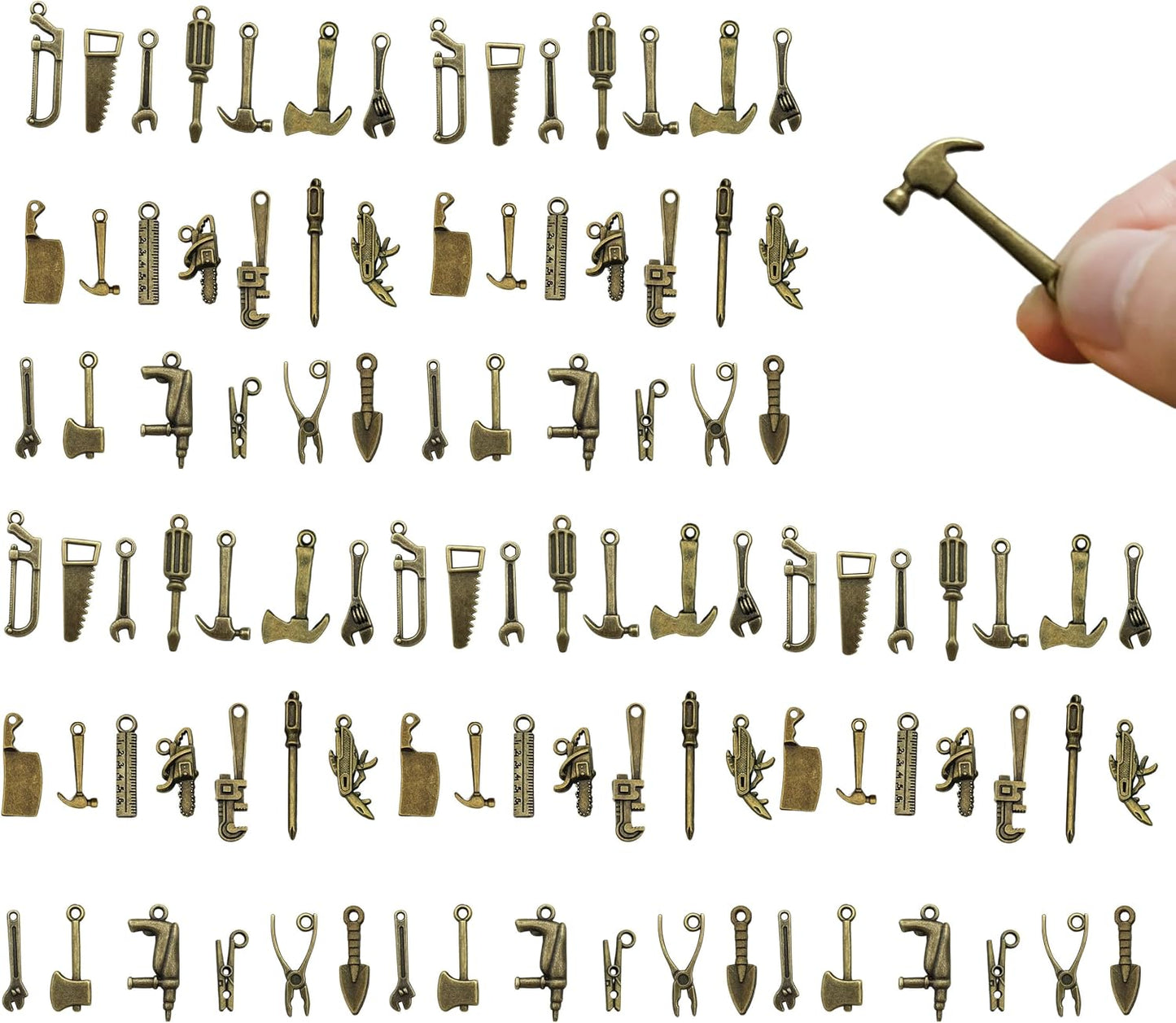 100 Pzas Herramientas Bricolaje Bronce