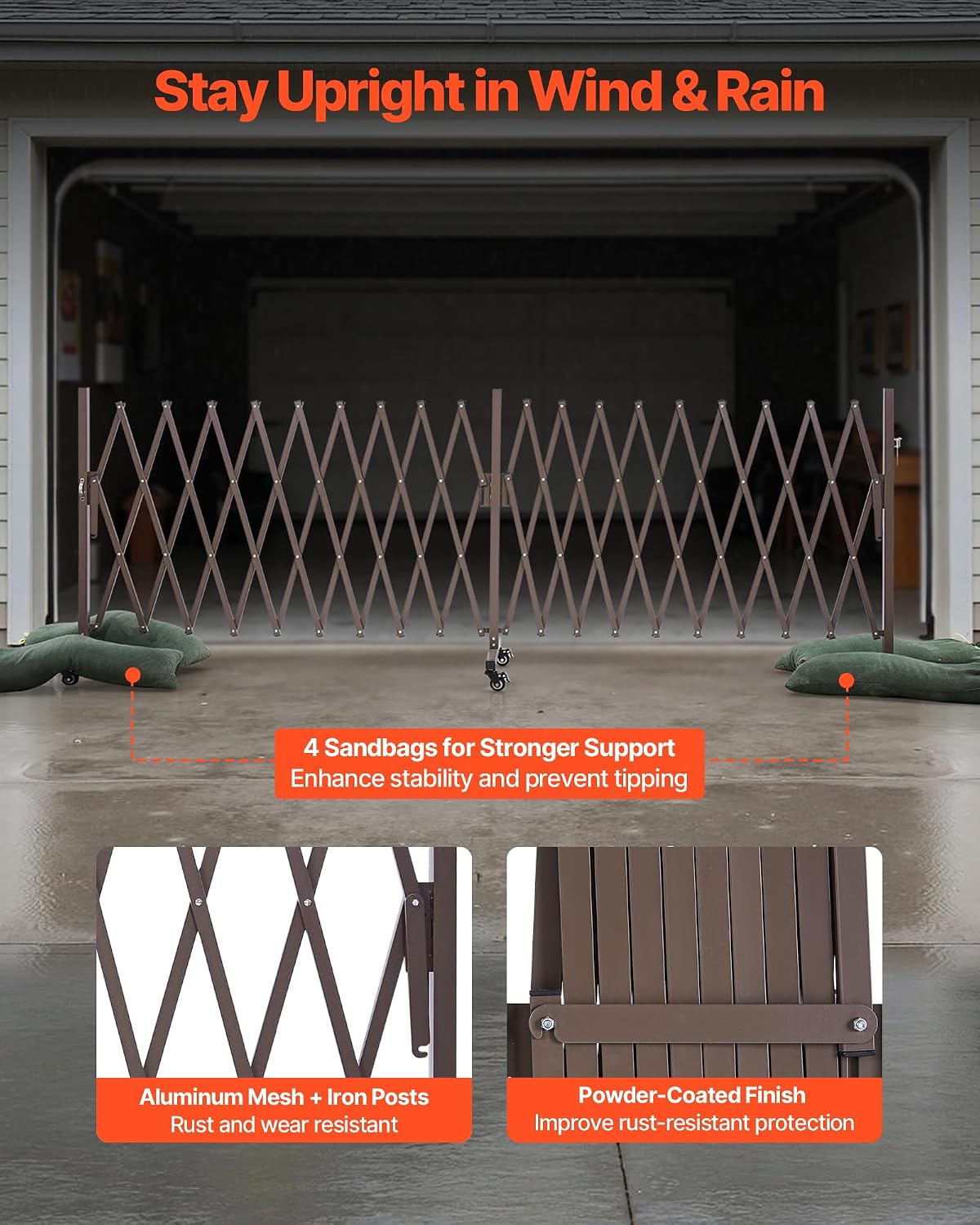 Barricadas dobles expandibles de 20ft con ruedas de bloqueo