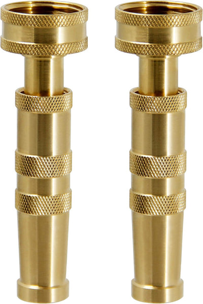 Boquilla manguera latón ajustable giratoria 4pulg set 2