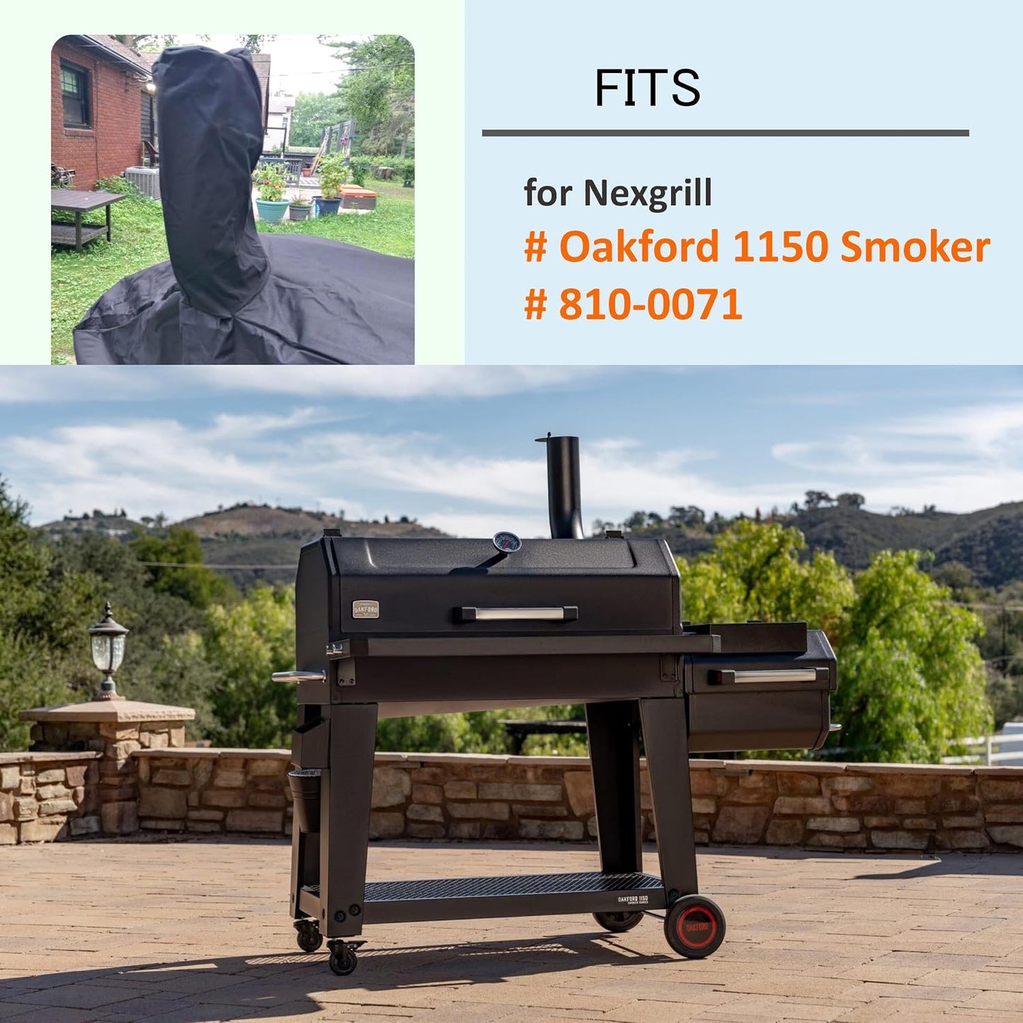 Cubierta parrilla Nexgrill Oakford 1150 Reverse Flow