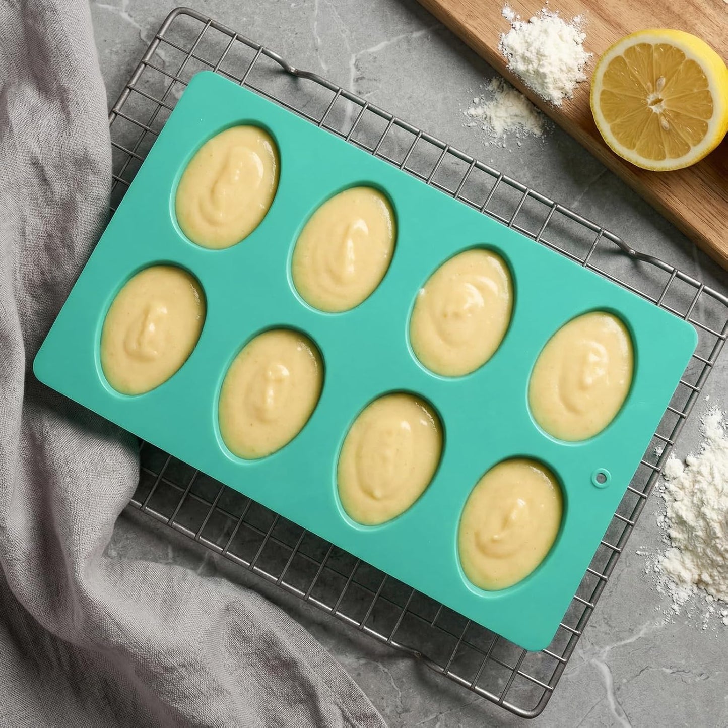 Moldes de silicona para huevos de Pascua 8 cavidades con forma de huevo