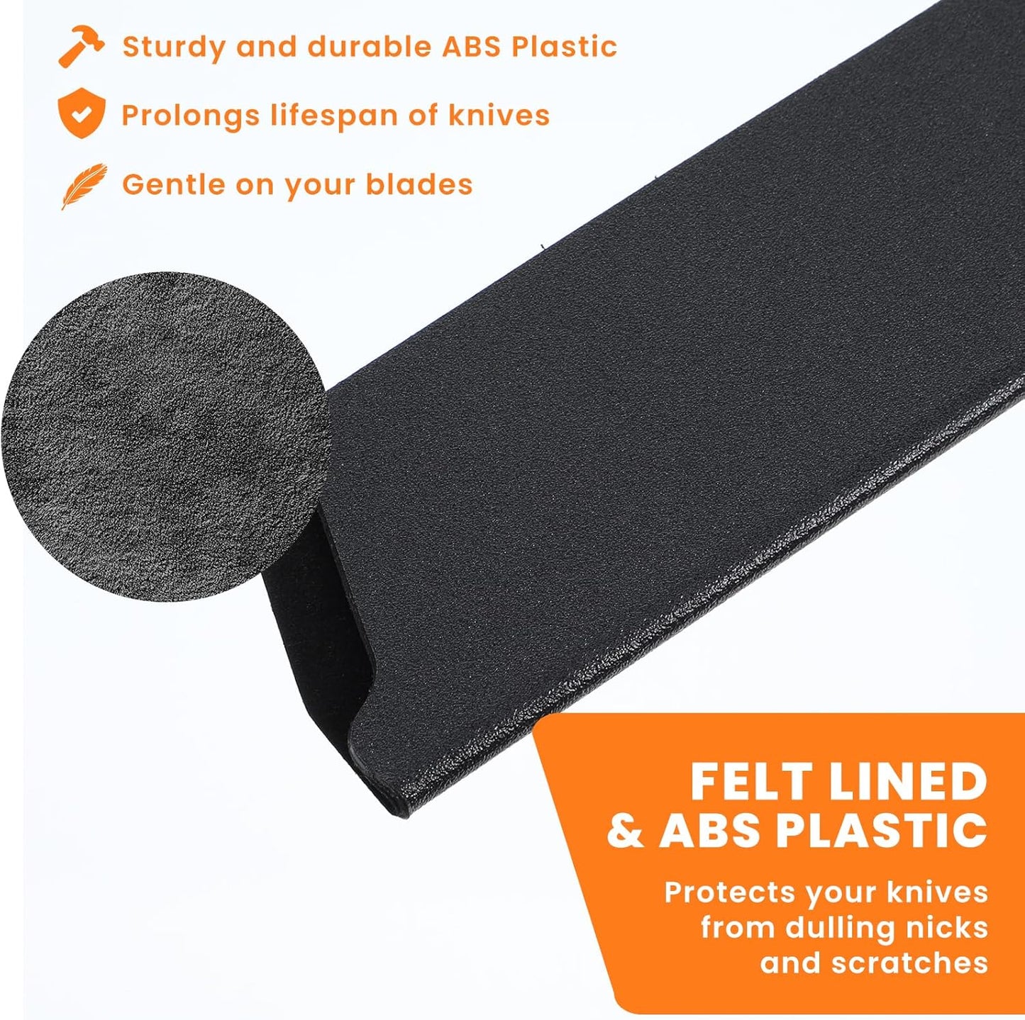 Funda para cuchillo extra fuerte con forro de fieltro impermeable