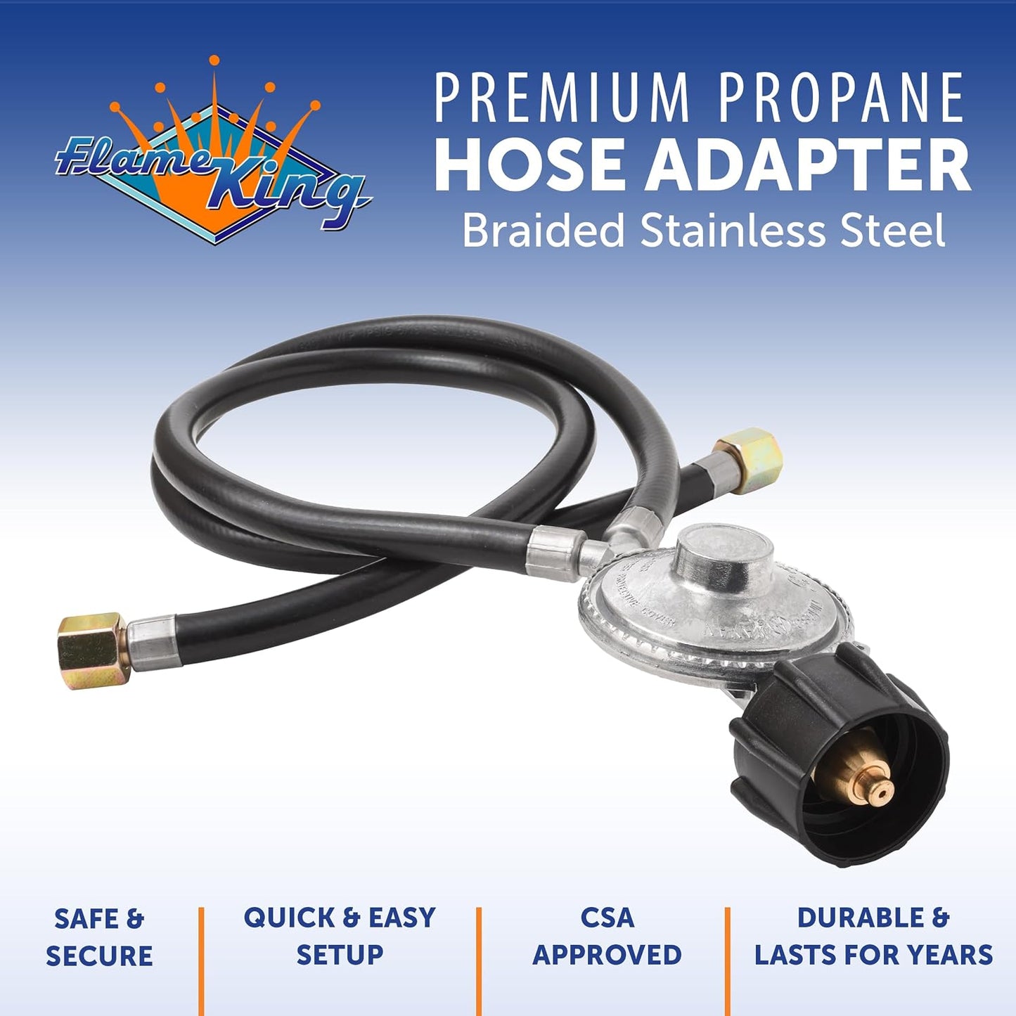 Regulador propano divisor Y 2ft salida doble para parrilla