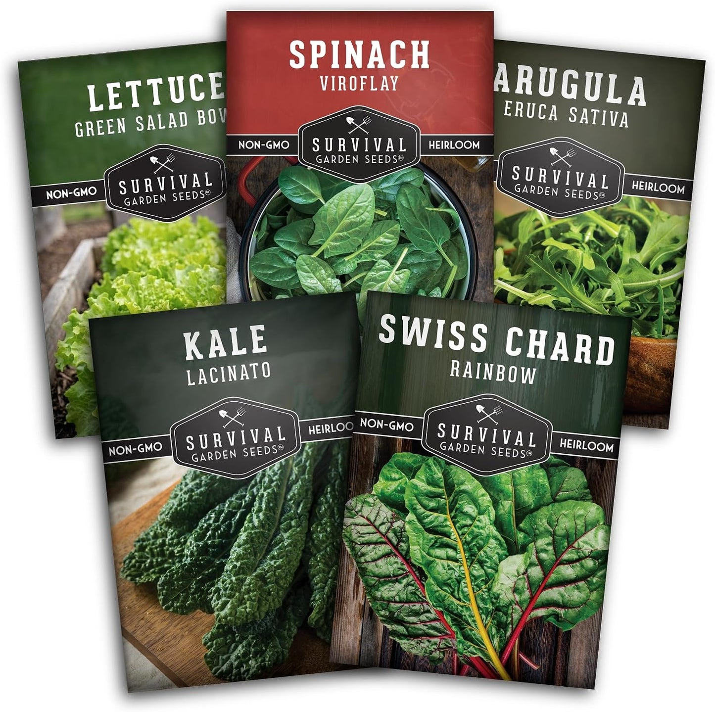 Boveda semillas 5 verduras hoja verde sin OGM