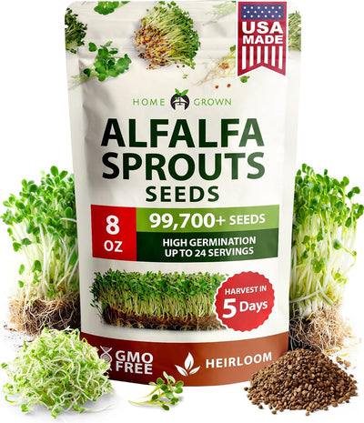 Semillas alfalfa 8oz sin OMG para sándwiches ensaladas