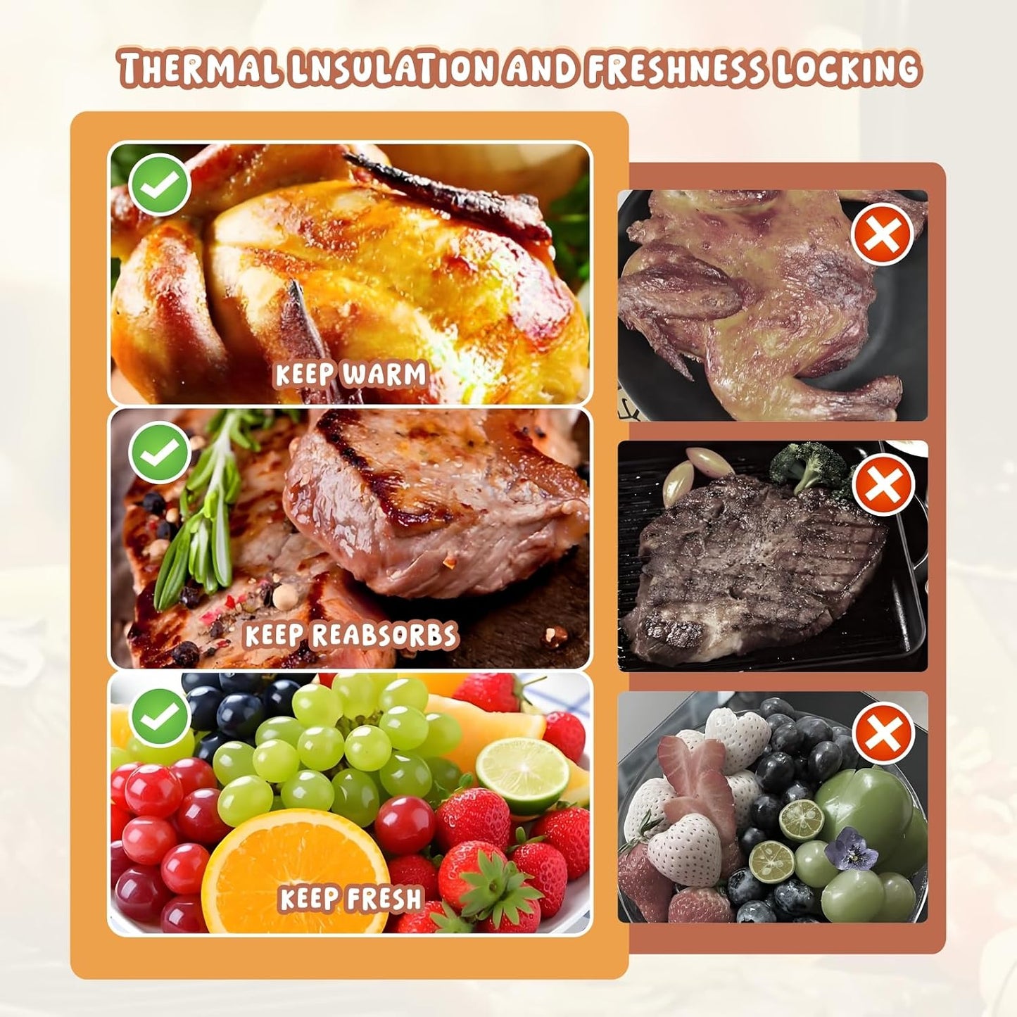 Manta carne barbacoa 21pulg aislamiento reutilizable